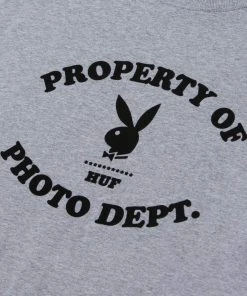 HUF X Playboy - Photo Dept Tee, Grey Heather