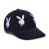HUF X Playboy - Rhinestone 6 Panel Hat, Navy Mens