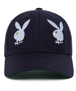 HUF X Playboy - Rhinestone 6 Panel Hat, Navy Mens