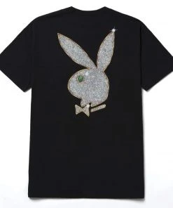 Mens HUF X Playboy - VVS Logo Tee, Black