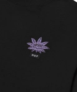 HUF X Green Buddy - Purple Buddies Crewneck, Black