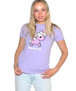 Tokidoki - Positivi-Tea Women's Tee, Lavender Womens