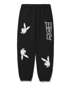 HUF X Playboy - Rabbit Head Fleece Pants, Black