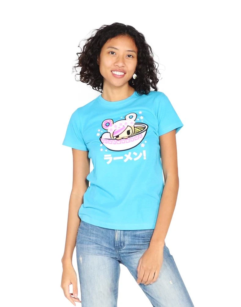 Tokidoki - Ramen Dip Women's Tee, Turquoise 1 Tokidoki - Ramen Dip Women's Tee, Turquoise