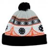 TRUE - Festive Pom Beanie Hat, Black/Orange