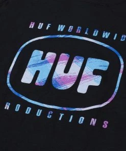 Mens HUF - Sound Label Men's Tee, Black