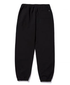 Mens HUF X Pleasures - Spore Fleece Pants, Black