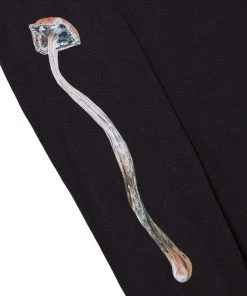 HUF X Pleasures - Spore L/S Tee, Black Mens