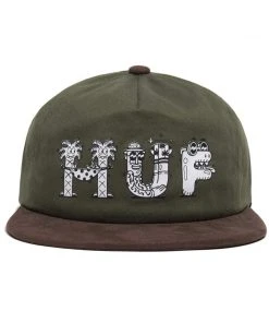 Mens HUF X Steven Harrington - Snapback, Olive