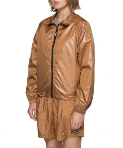 Stussy - Langley Women's Shiny Zip Jacket, Tan