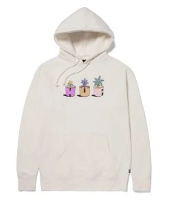 Mens HUF X Green Buddy - Water Your Garden Men's Pullover Hoodie, Natural