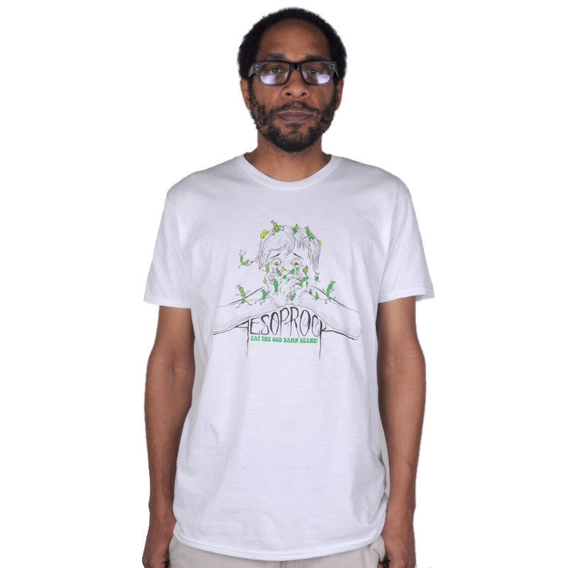 Music Aesop Rock - Beans Men's Shirt, White 2 Music Aesop Rock - Beans Men's Shirt, White