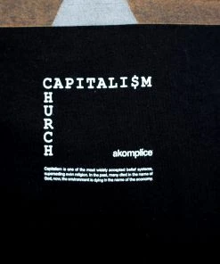 Akomplice - Capitalism/Religion Men's L/S Tee, Black
