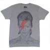 Mens David Bowie - Aladdin Sane Men's Shirt, Heather Triblend