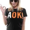 Adapt Clothing Womens Adapt - AOK! Women's Tee, Black