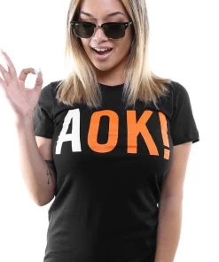 Adapt Clothing Womens Adapt - AOK! Women's Tee, Black