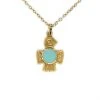 Ornamental Things - Aqua Belly T-Bird Necklace Womens