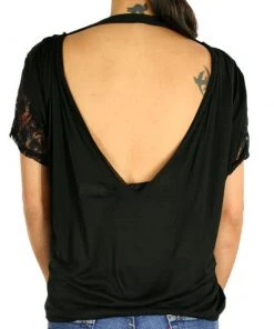 Free Gold Watch Image Unavailable - Bow Women's Top, Black Womens