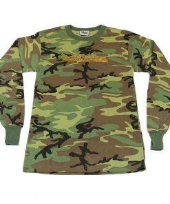 Music Definitive Jux - Gold Logo Long Sleeved Men's Shirt, Camo