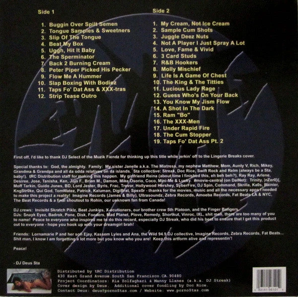 DJ Deus Sta - Deep Tonsil Protein Blast, 12" Vinyl Music 2 DJ Deus Sta - Deep Tonsil Protein Blast, 12" Vinyl Music