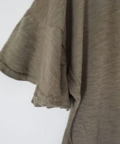 Trends Deep V Flutter Sleeve Top, Olive Womens 5 Trends Deep V Flutter Sleeve Top, Olive Womens