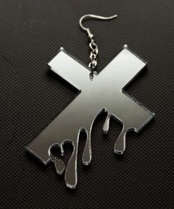 Womens Hello Drama - Drip Drop 1 Single Earring, Silver