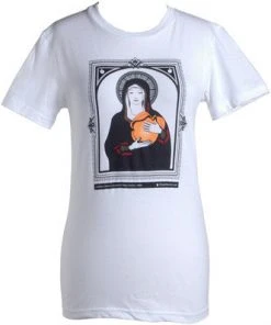 The Giant Peach Womens Giant Peach Virgin Mary Girl's Shirt, White