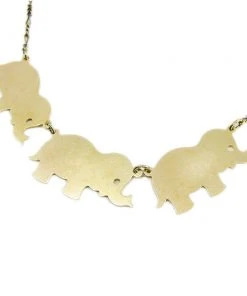 Ornamental Things - Elephants On Parade Necklace Womens