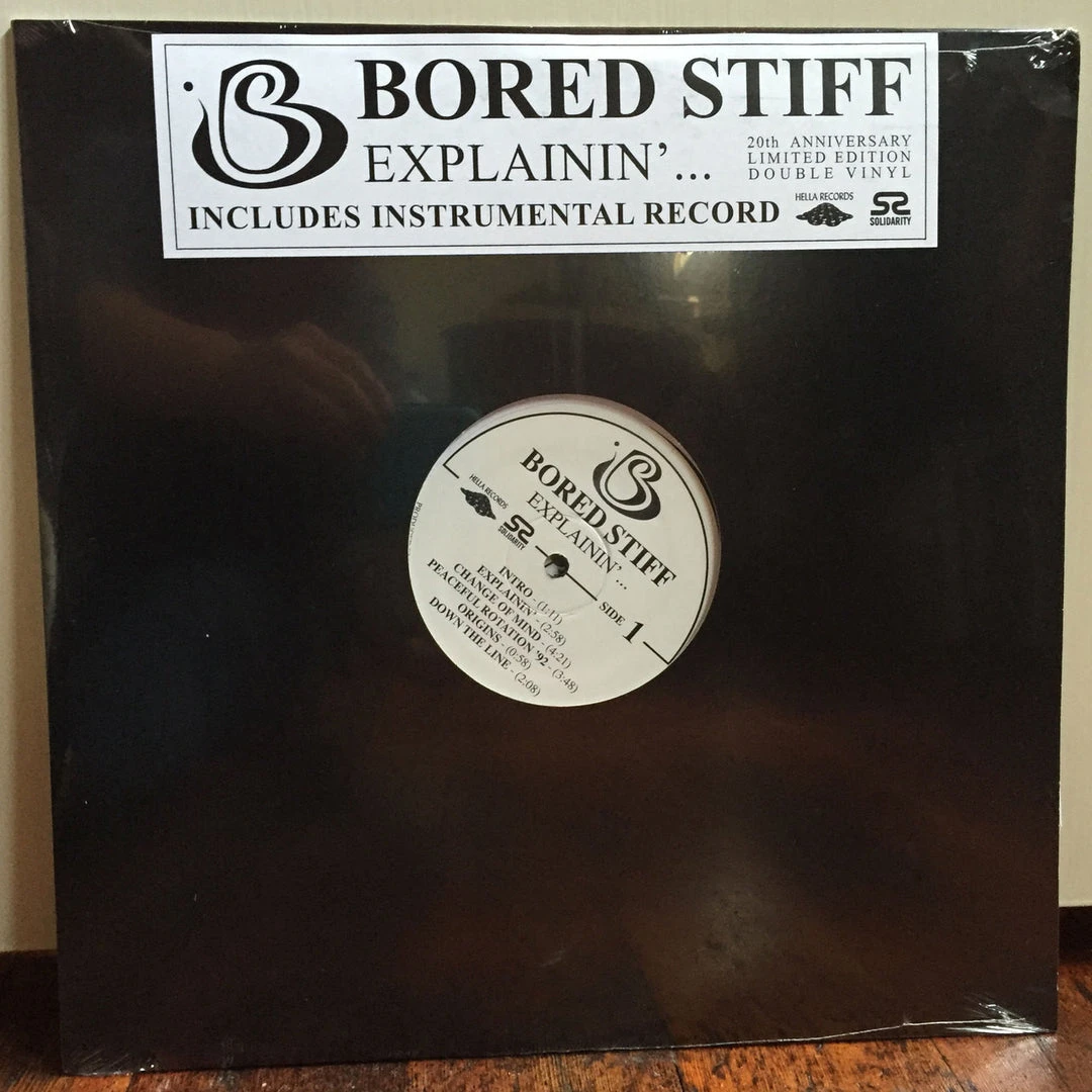 Hella Records Bored Stiff - Explainin' (20th Anniversary), 2xLP 1 Hella Records Bored Stiff - Explainin' (20th Anniversary), 2xLP