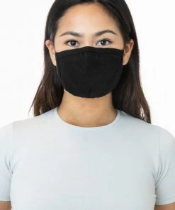 Los Angeles Apparel - 3 Pack Of Cotton Face Masks, Black New Arrivals