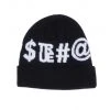 TRUE - Four Letter Beanie Hat, Black