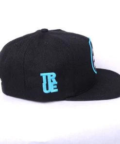 Mens TRUE - Future 6 Panel Snapback Hat, Black