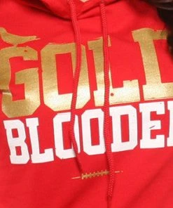 Adapt Clothing Adapt - Gold Blooded Women's Hoodie, Red Womens