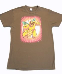 Mens The Giant Peach - Robo Peach Men's Shirt, Chocolate