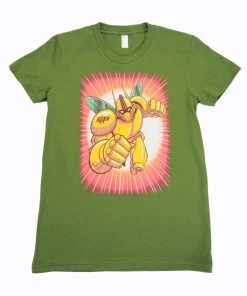Womens The Giant Peach - Robo Peach Women's Tee, Olive