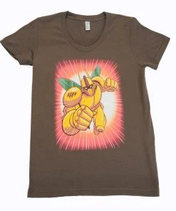 Womens The Giant Peach - Robo Peach Women's Tee, Brown