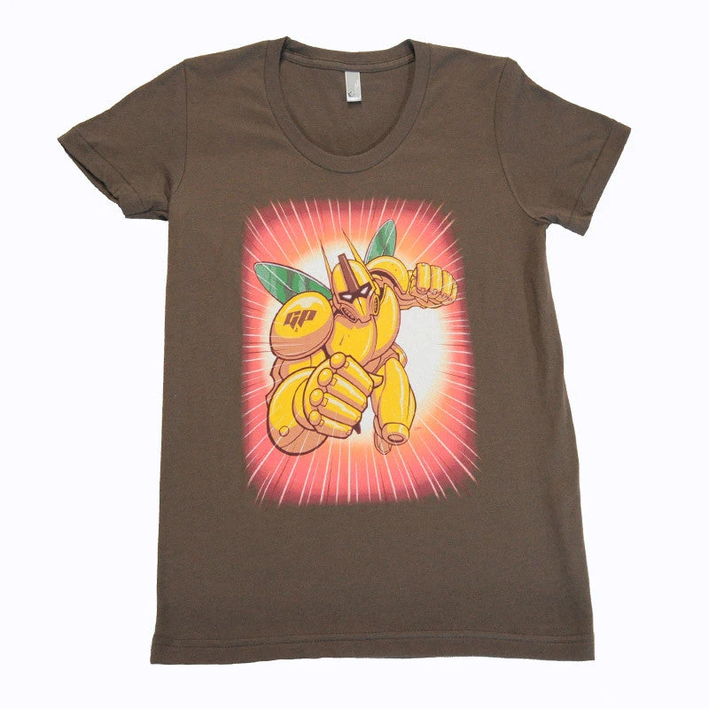 Womens The Giant Peach - Robo Peach Women's Tee, Brown 1 Womens The Giant Peach - Robo Peach Women's Tee, Brown