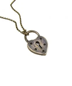 Womens Ornamental Things - Heart Lock Necklace