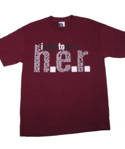 Mens Ongaku - HER Men's T-Shirt, Burgundy