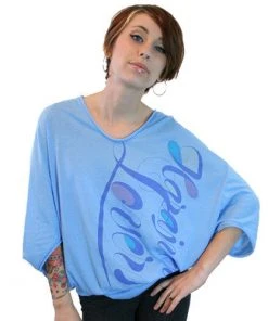 Womens Harajuku Lovers - Juku Flow Caped Junior's Top, Spring Day Blue