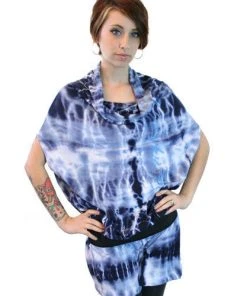 Harajuku Lovers - Tie-Dye Flow Junior's Dress, Hope Blue Womens