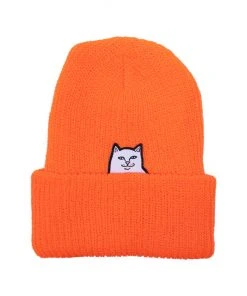 Mens RIPNDIP - Lord Nermal Men's Beanie, Orange
