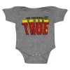 TRUE - Iron Infant One Piece, Heather Grey