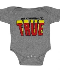TRUE - Iron Infant One Piece, Heather Grey