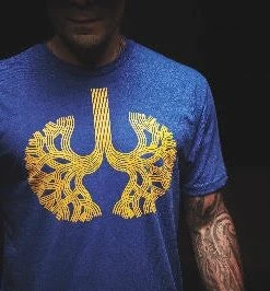 Lateef - Lungs Shirt, Royal Heather Music