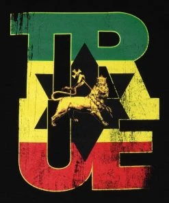 TRUE - Logo Lion Men's Shirt, Black Mens