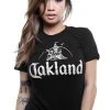 Adapt Clothing Adapt - Oakland Women's Tee, Black/Grey Womens