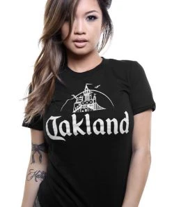 Adapt Clothing Adapt - Oakland Women's Tee, Black/Grey Womens