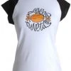 Psychokinetics - Ladies Raglan Shirt, White W/Black Sleeves Womens