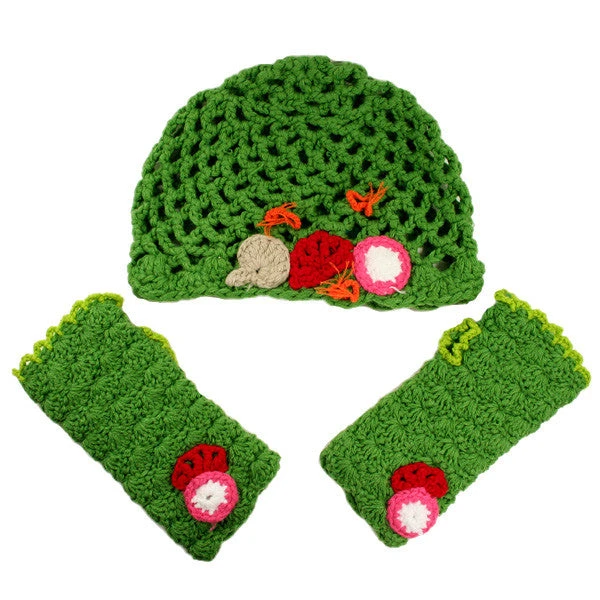 Womens Yummy You! By Twinkie Chan - Salad Set (Hat & Mitts) 2 Womens Yummy You! By Twinkie Chan - Salad Set (Hat & Mitts)